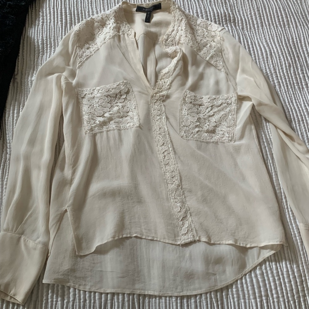 Cream lace BCBGMaxAzria blouse